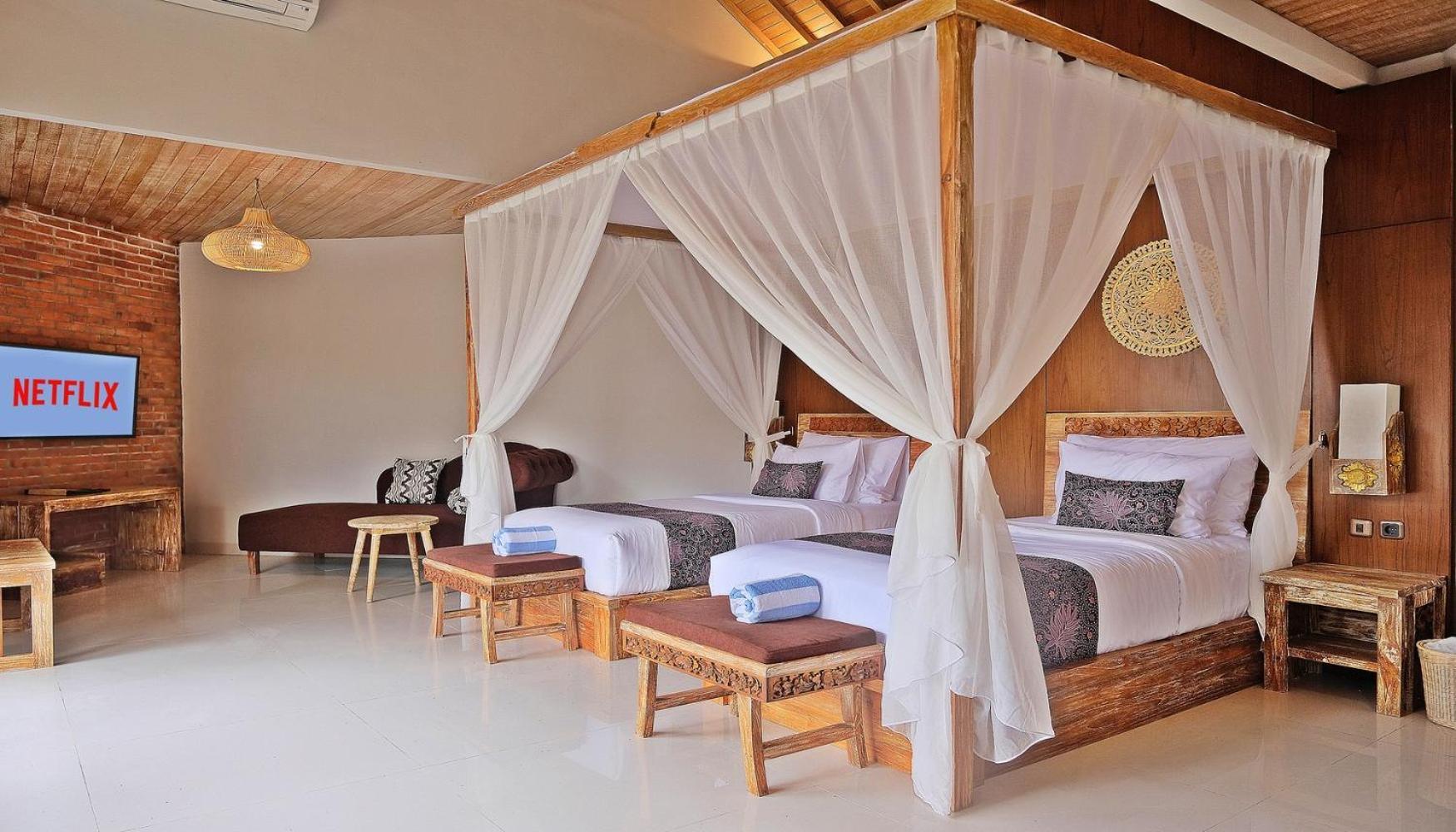 Two-Bedroom Private Pool Villa with Free One-time 2 Bottles of Beer and Free Shuttle to Jimbaran Area