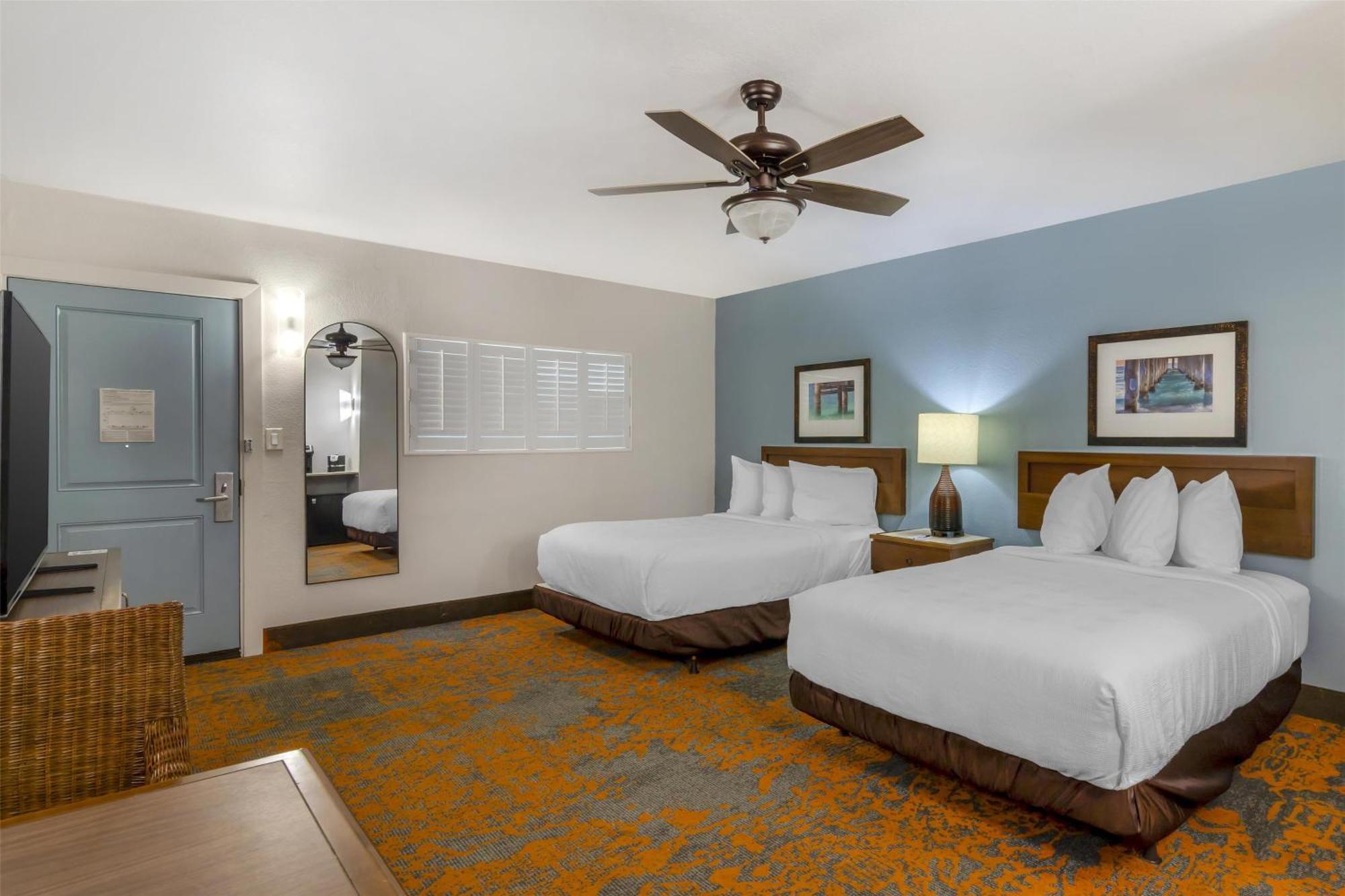 Room with Two Double Beds and Roll-In Shower - Disability Access/Non-Smoking