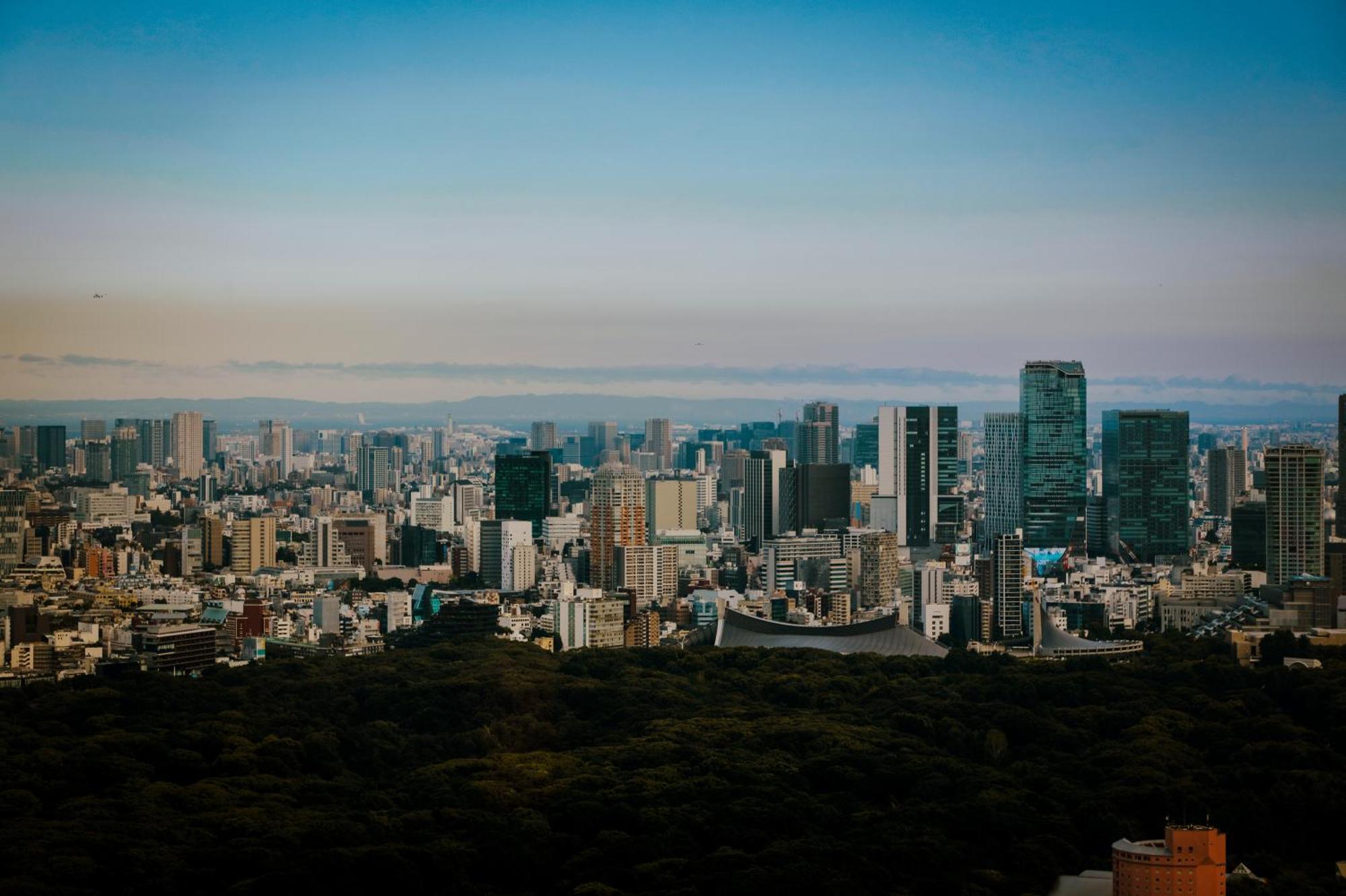 Quarto com 2 Camas de Solteiro e Vista da Cidade