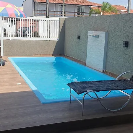 Mar Doce Lar Casa na praia de guaratuba com piscina e ar condicionado-3
