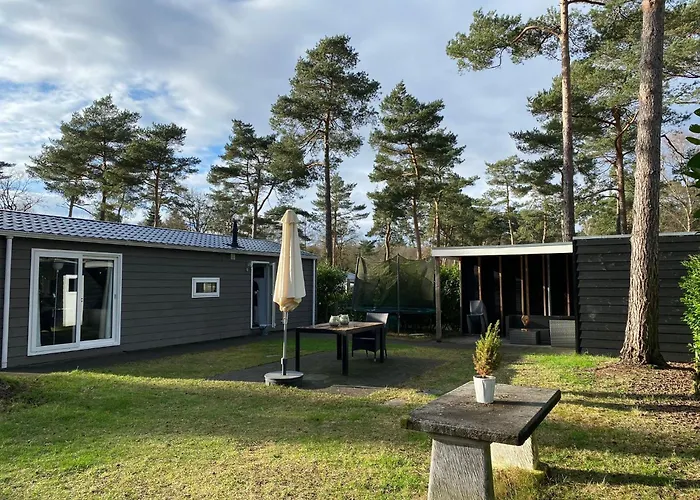 Chalet de Bosrand 404, unieke rustige plek met veel privacy aan de bosrand van vakantiepark op de Veluwe