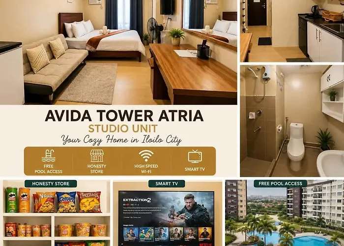 Family resorts 208 Tower 3 Avida Atria Iloilo Comfy Cozy Central