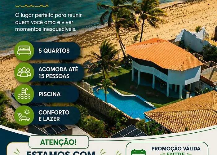 Casa de Temporada cinco quartos - Garça Torta em Maceió - Vista Mar